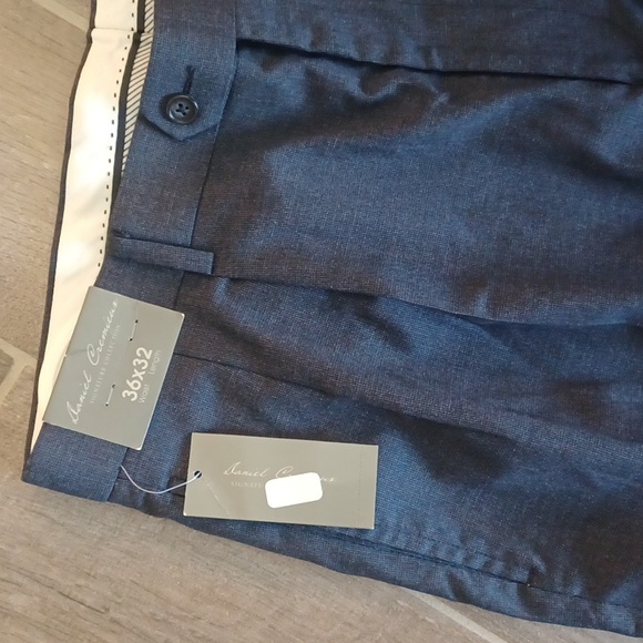 Daniel Cremieux 36x32 Blue Pleated Dress Pants - Picture 2 of 5